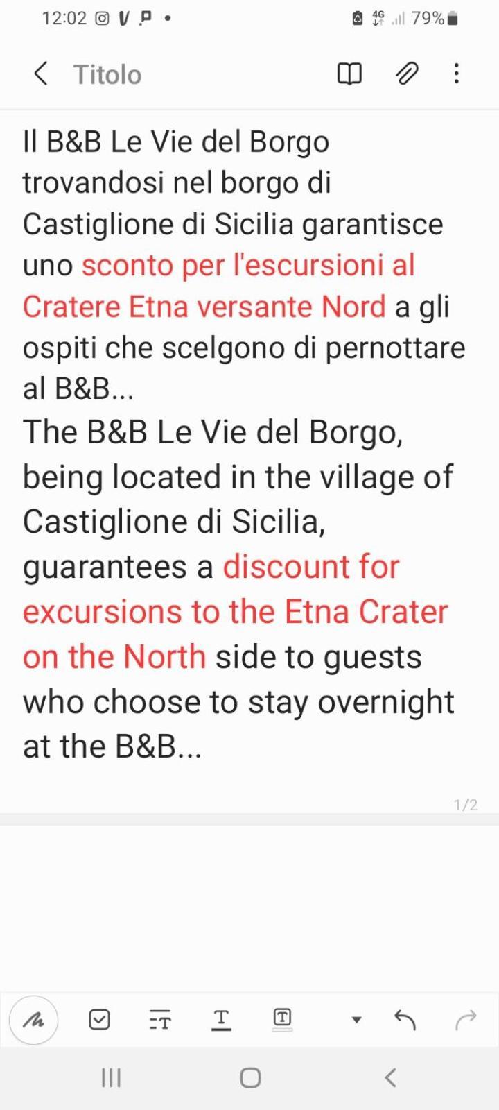 B&B Le Vie Del Borgo Castiglione De Sicilia Bagian luar foto